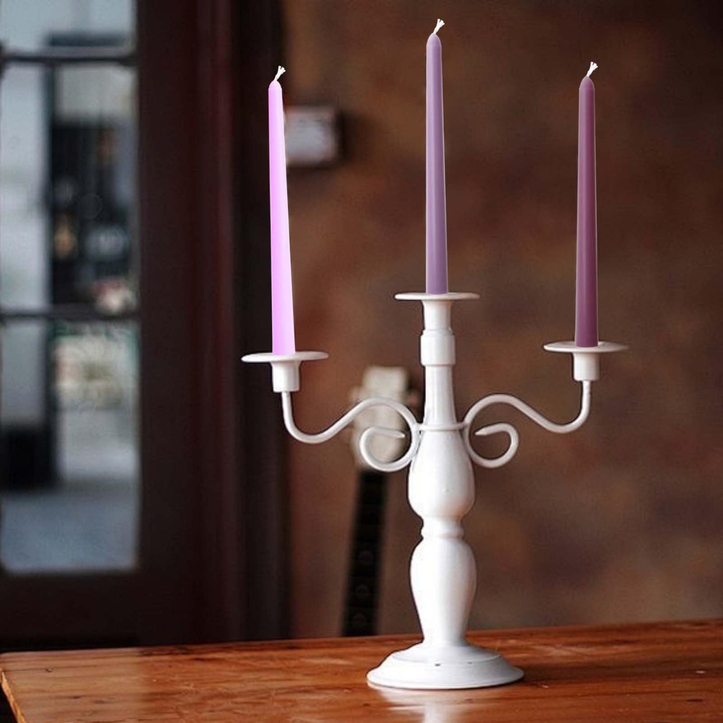 10 inch Purple GradientTaper Candles,Set of 4 Tapered Candle, Tall Candlesticks,Conical Stick Candles,Smokeless,for Home Dinner, Party, Wedding, Halloween, Christmas (Purple Series, 10inch)