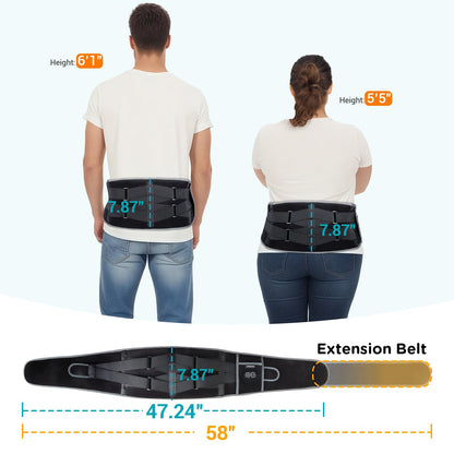 Comfytemp Cordless Heating Pad with Massager for Back Pain Relief, Portable Lower Back Massager FSA Eligible HSA Rechargeable, Birthday Gifts for Women Men Mom Dad Seniors Christmas 3 Heat 30 Auto-Off