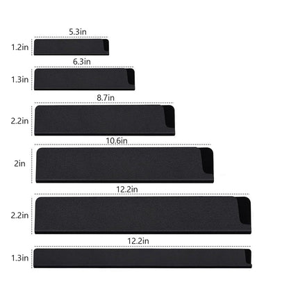 Qchengsan Chef Knife Roll Bag with Knife Edge Guards Set,Universal Knife Sheath Guard Blade Cover or Sleeves for Chef Traveling,Non-BPA,Gifts for Men Dad Father