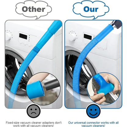 2026 Upgraded Dryer Vacuum Hose Attachment Compatible with All Vacuum Cleaner, Universal Dryer Vent Cleaner Kit, Dryer Lint Vac Attachment, Deep Cleaning Tools for Clogged Ducts & Lint Removal