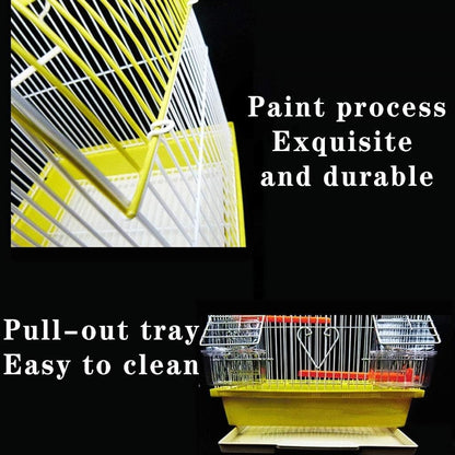 Professional Birdcage Pet Supplies Bird Carrier Gardening Decor Parrot Cages for Large Birds, Household Large Parrot Cage, House-Shaped Decorative Bird Cage, Parakeet Love Bird Pearl Bird (Yellow )