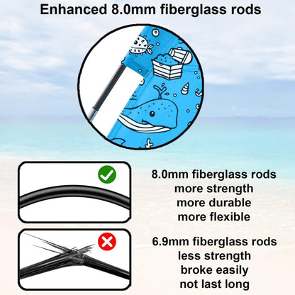 Ocean World 3-4 Person Family and Baby Beach Tent – Cool Beach Essentials for Shade, UPF 50+ UV Protection and PU800 Waterproof, Portable Pop Up Sun Shade Cabana Shelter for Kids and Toddlers,