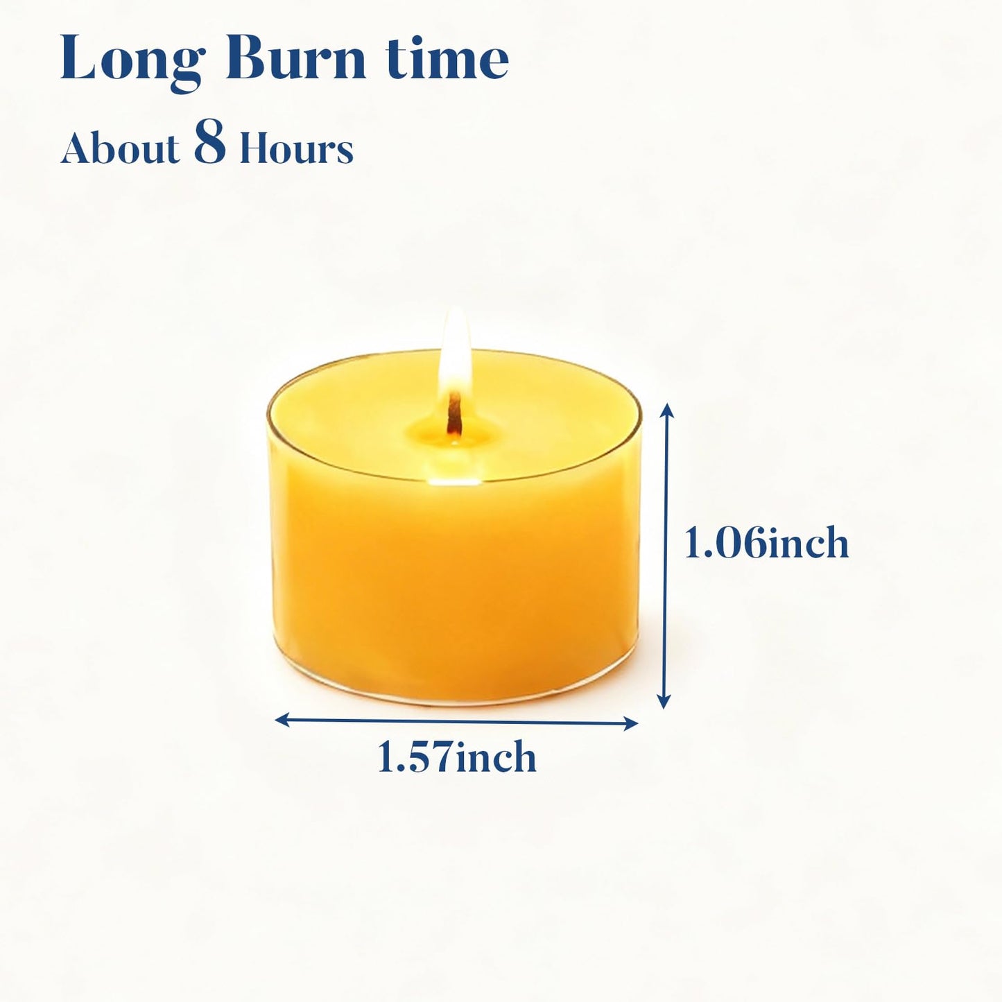 Crenovo Tea Lights Beeswax 36 Pack, 8-Hour 100% Pure Bees Wax Tealight Candles, Smokeless Unscented Votive Cup Candles for Home Spa Meditation Relaxation