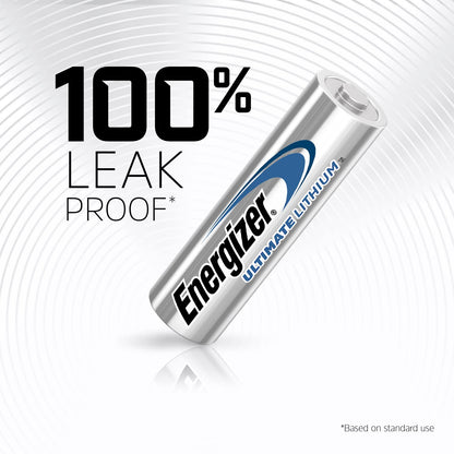 Energizer Ultimate Lithium AA Batteries Pack, 1.5V AA Batteries, 24 Count
