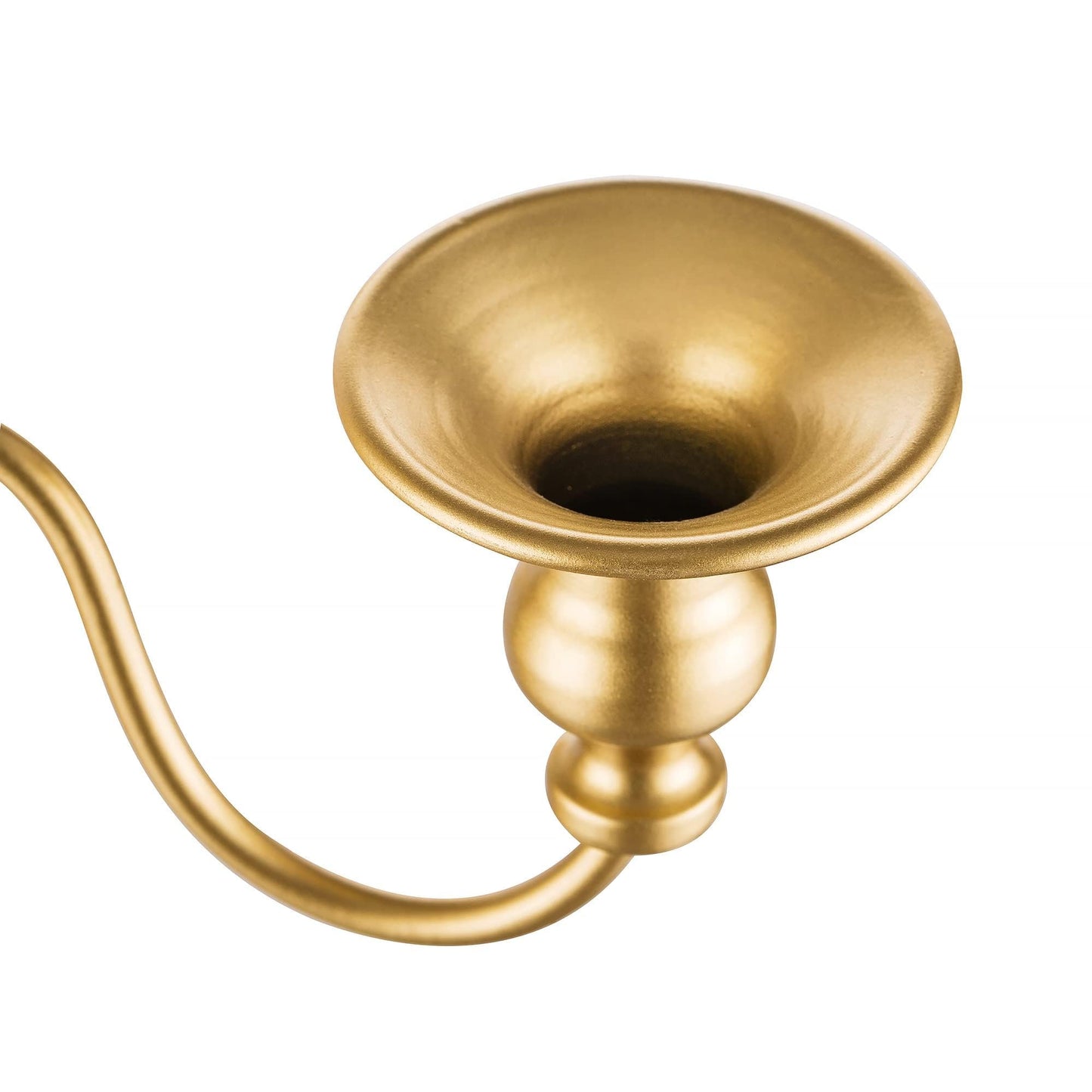 Inweder Tall Floor Candelabra Vintage: Gold 5 Arm Candelabras 22.4" Metal Spiral Opera Candelabra Candle Holder Antique Centerpieces for Christmas Wedding Dinner Party Aisle Reception Set of 1