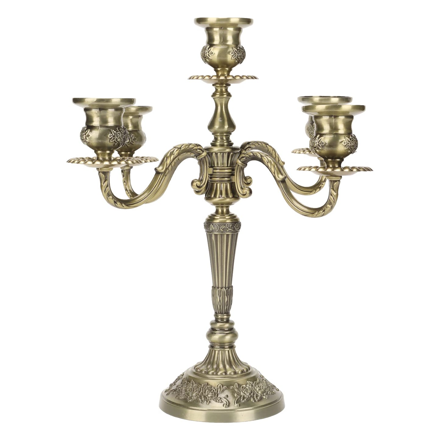 5 Arms Candelabra Scratch Resistant Rustproof Vintage Tall Candelabra for Weddings Parties