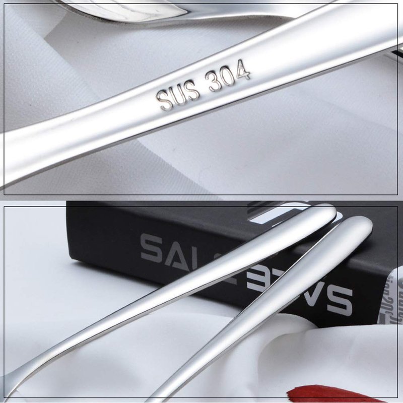 Wenkoni Small Ladles,Sauce,Gravy Soup Spoons Ladles,4 Pack SUS 304 Non-magnetic Stainless Steel 8'' (Color:Silver).