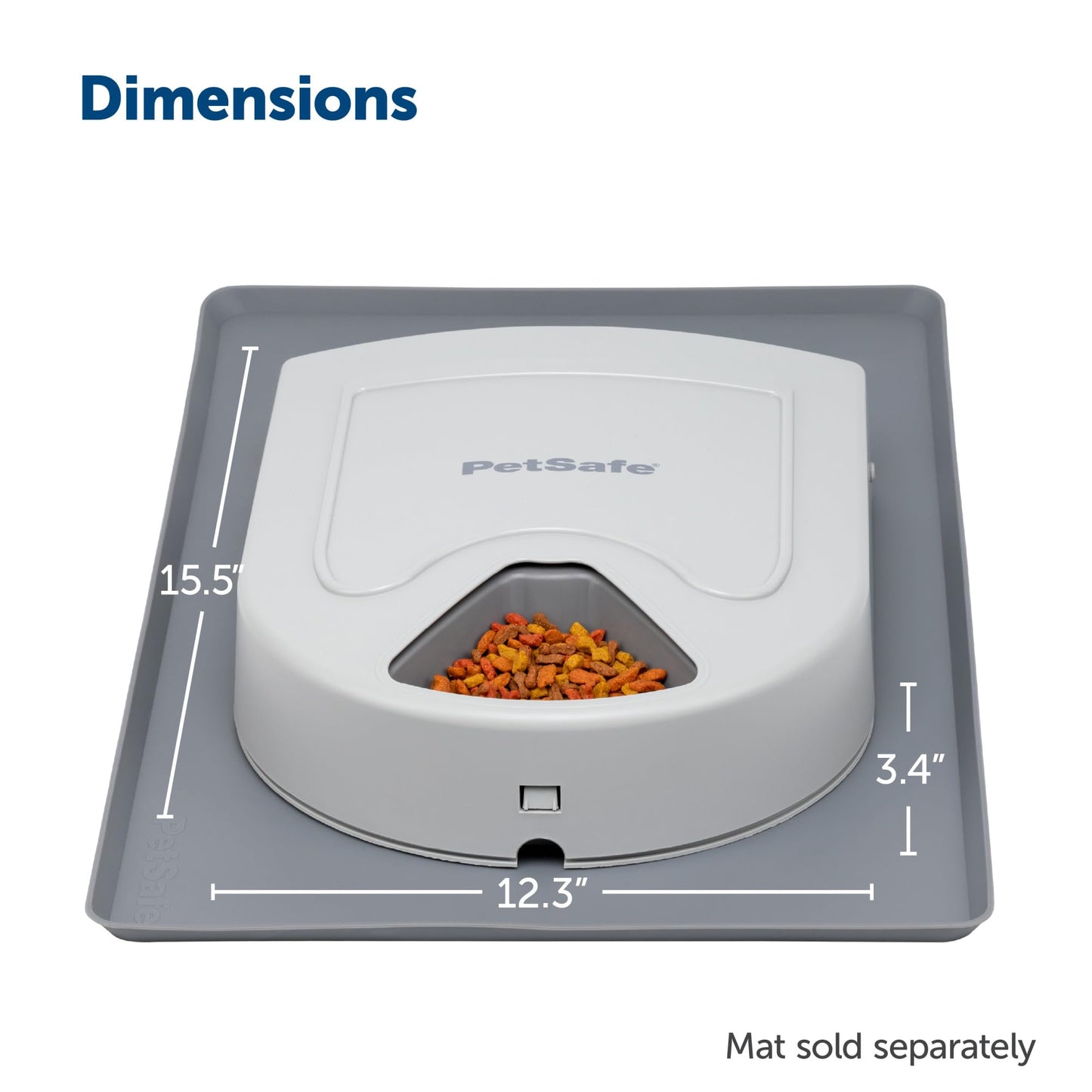 PetSafe Automatic Dog Feeder, 5 Meals, 40 oz Capacity, Plastic, for Dry Food, Multiple Pets