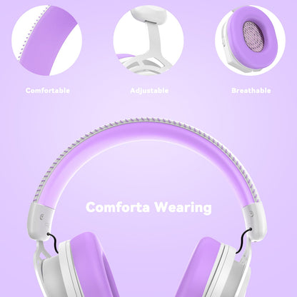 IMYB A88 Gaming Headset with Mic for Ps5, Pc, Xbox One Series X/s, Ps4, Switch, Stereo Wired Noise Cancelling Headphones with Microphone for Computer, Laptop, Mac, Nintendo, Games (Purple)