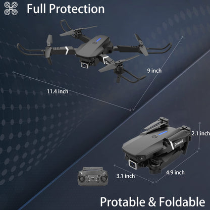 MOCVOO Drone With Camera for Adults Beginners Kids, Foldable RC Quadcopter, Toys Drone, 1080P FPV Video, 2 Batteries, Carrying Case, One Key Start, Headless Mode, Waypoints fly, 360° Flips