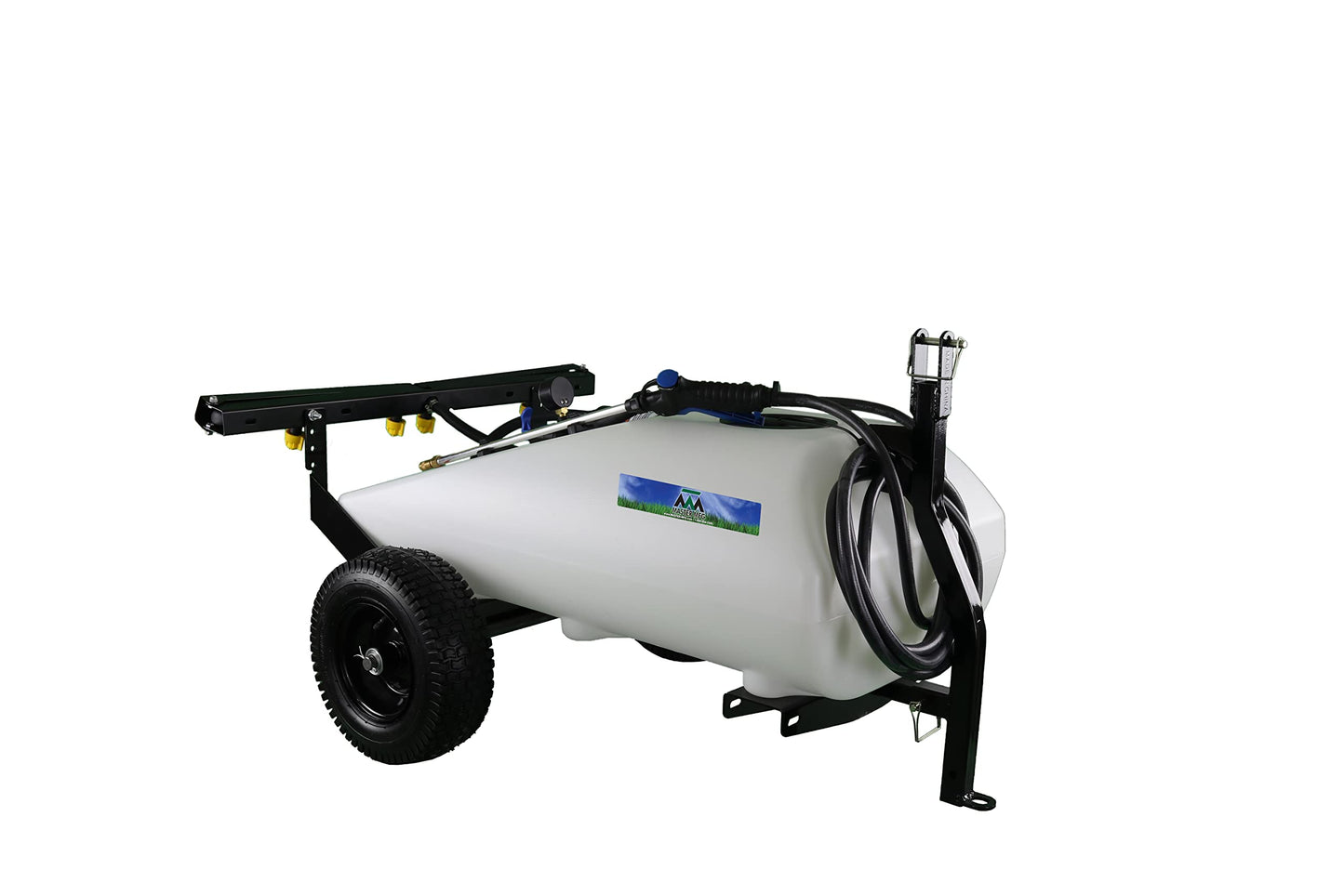 Master Mfg 24-Gallon Deluxe Pull-Behind Trailer Broadcast Sprayer - 7ft Swath, 2.2GPM, 70PSI Max