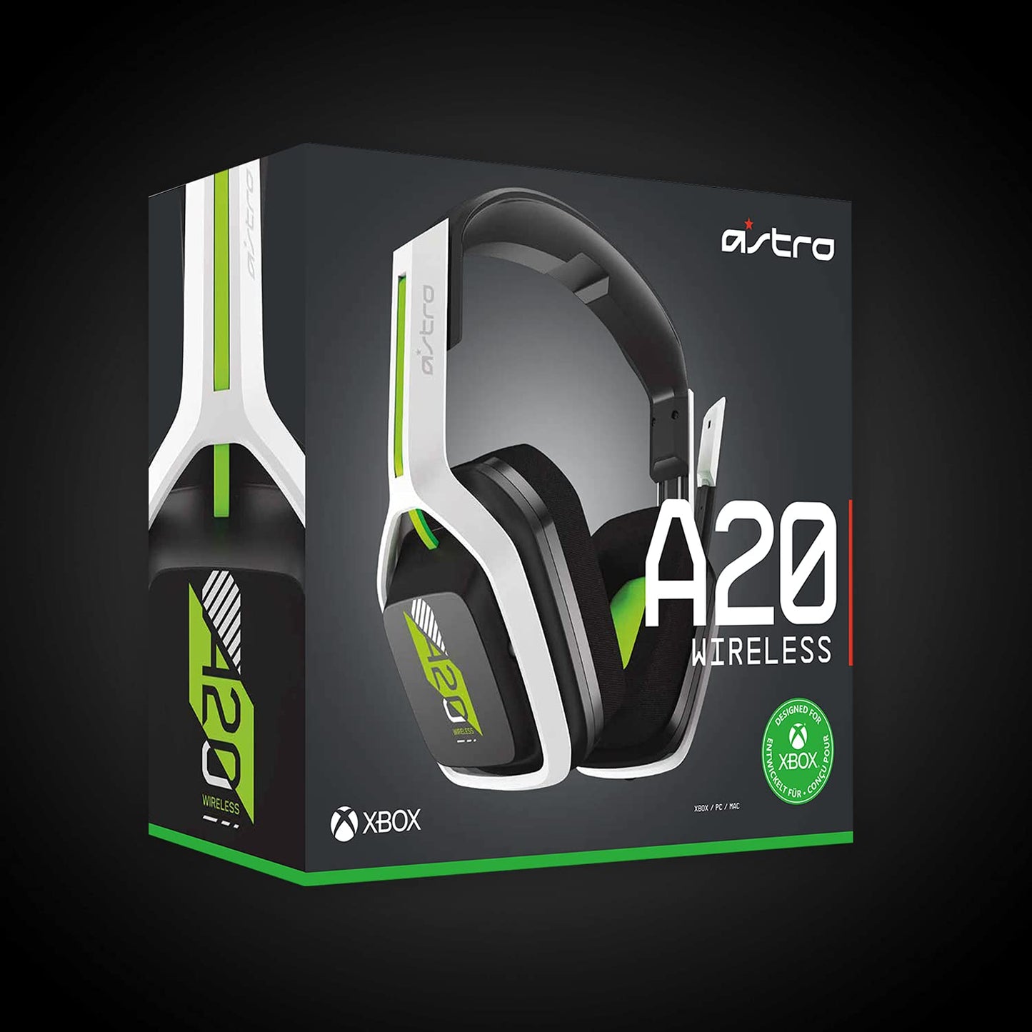ASTRO Gaming A20 Wireless Headset Gen 2 for Xbox Series X | S, Xbox One, PC & Mac - White/Green