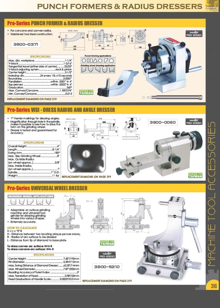 HHIP 3800-5150 Precision Small Punch Grinder, 0.020~0.236 Inch