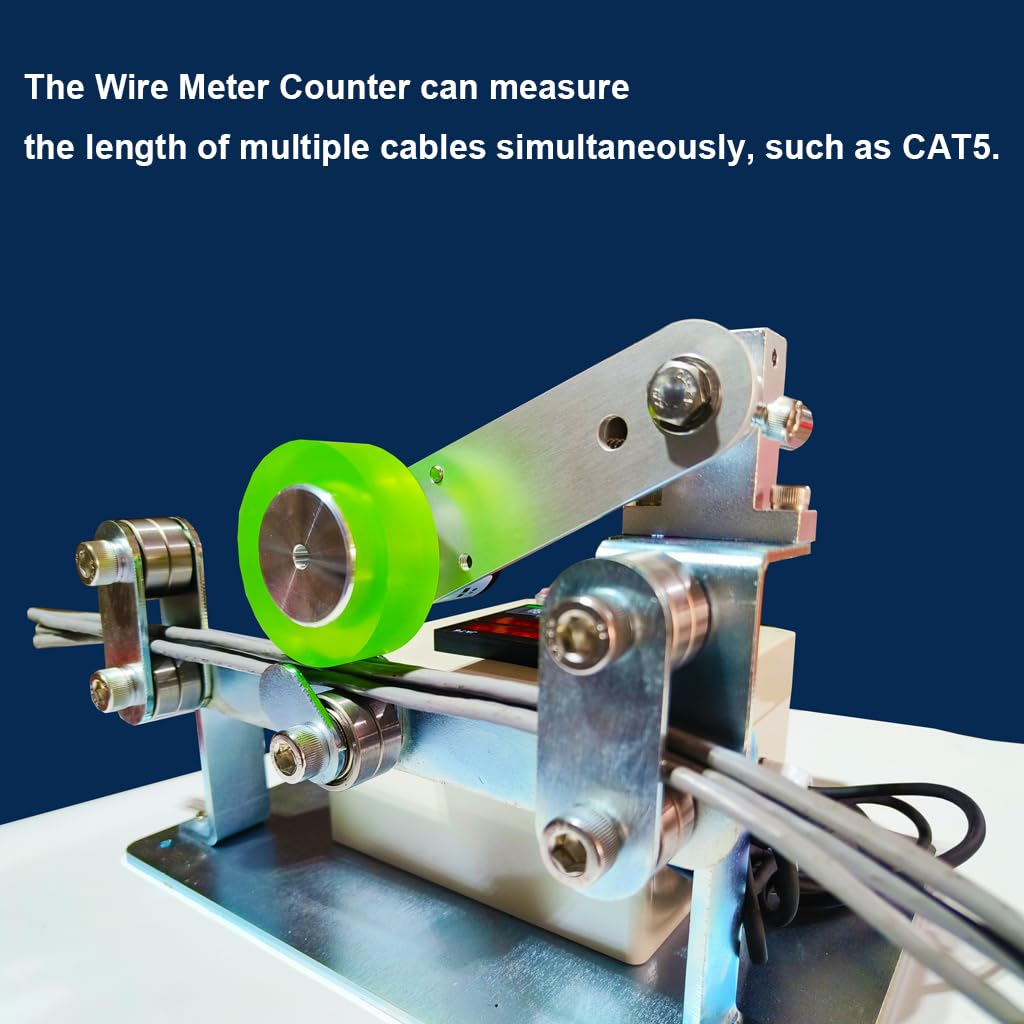 Wire Meter Counter,Length Measuring Meter,Wire Length Counter,Cable Length Counter,1/10" - 1" Capacity,Measures in Feet up to 9999 Feet
