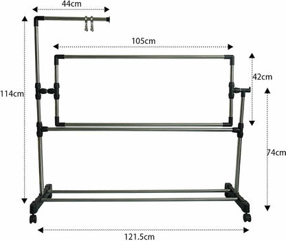Embroidery Stand - Height Adjustable Floor Frame for Versatile Needlework, Cross Stitch & Sewing - Convenient Lap Table Holder for Art Craft~/