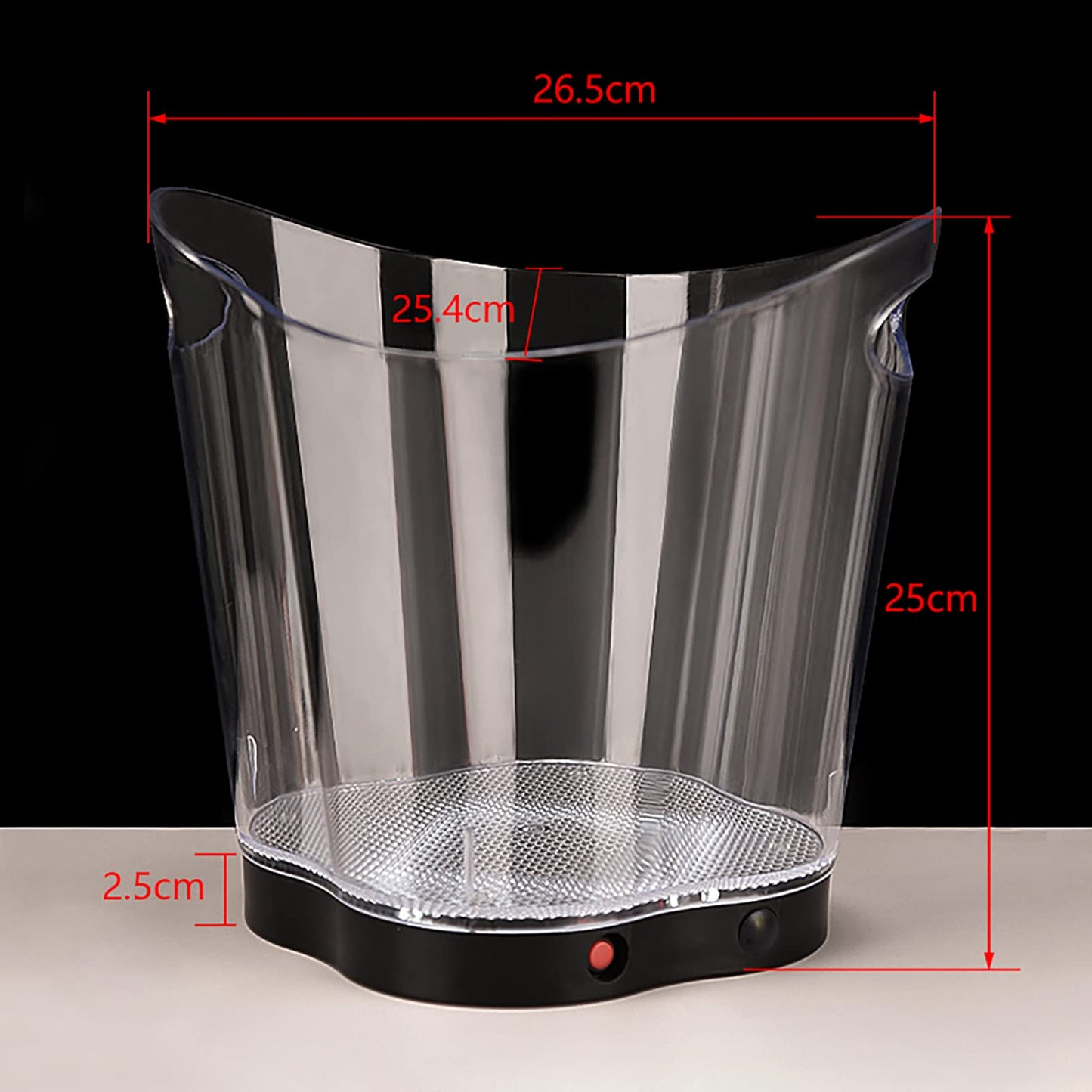 LED Ice Bucket - Portable Colorful Gradient Ice Bucket 6 Liter,Great for Home Bar, Chilling Beer, Champagne and Wine (Four Leaved Clover-1pcs)