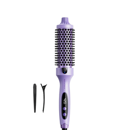 Wavytalk Thermal Brush, Blowout Boost 1.5 inch Heated Round Brush for Blowout Look, Dual Voltage, Pink, Sakura, Tourmaline Ceramic, Negative Ion Technology, 5 Temperature Settings, Less Damage