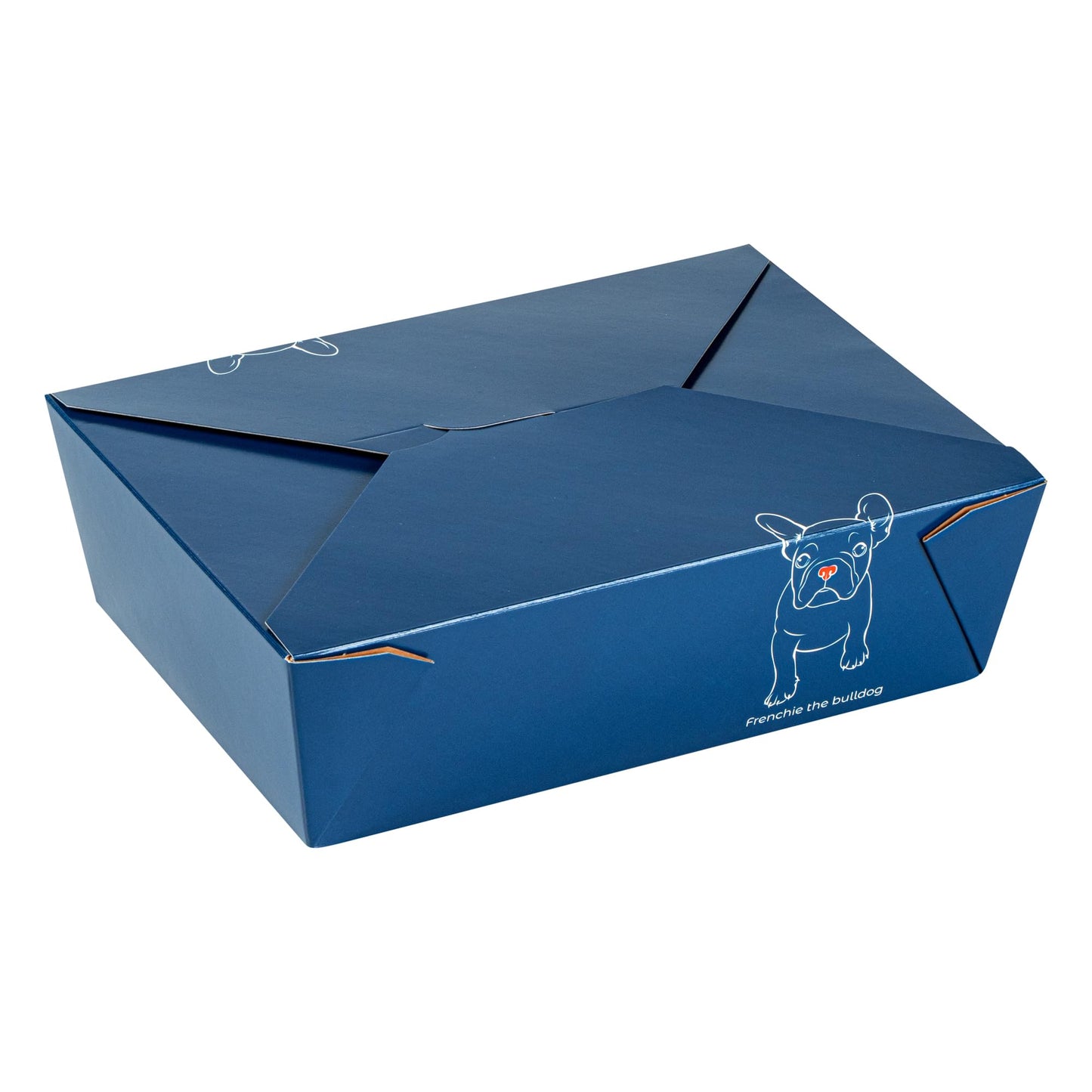 Restaurantware Paper Take Out Box 50 Count 8.5 x 6.2 x 2.6 Inches 71 oz Leakproof Frenchie Food Container with Secure Lid, Grease-Resistant Rectangular Design for Large Capacity Food Storage