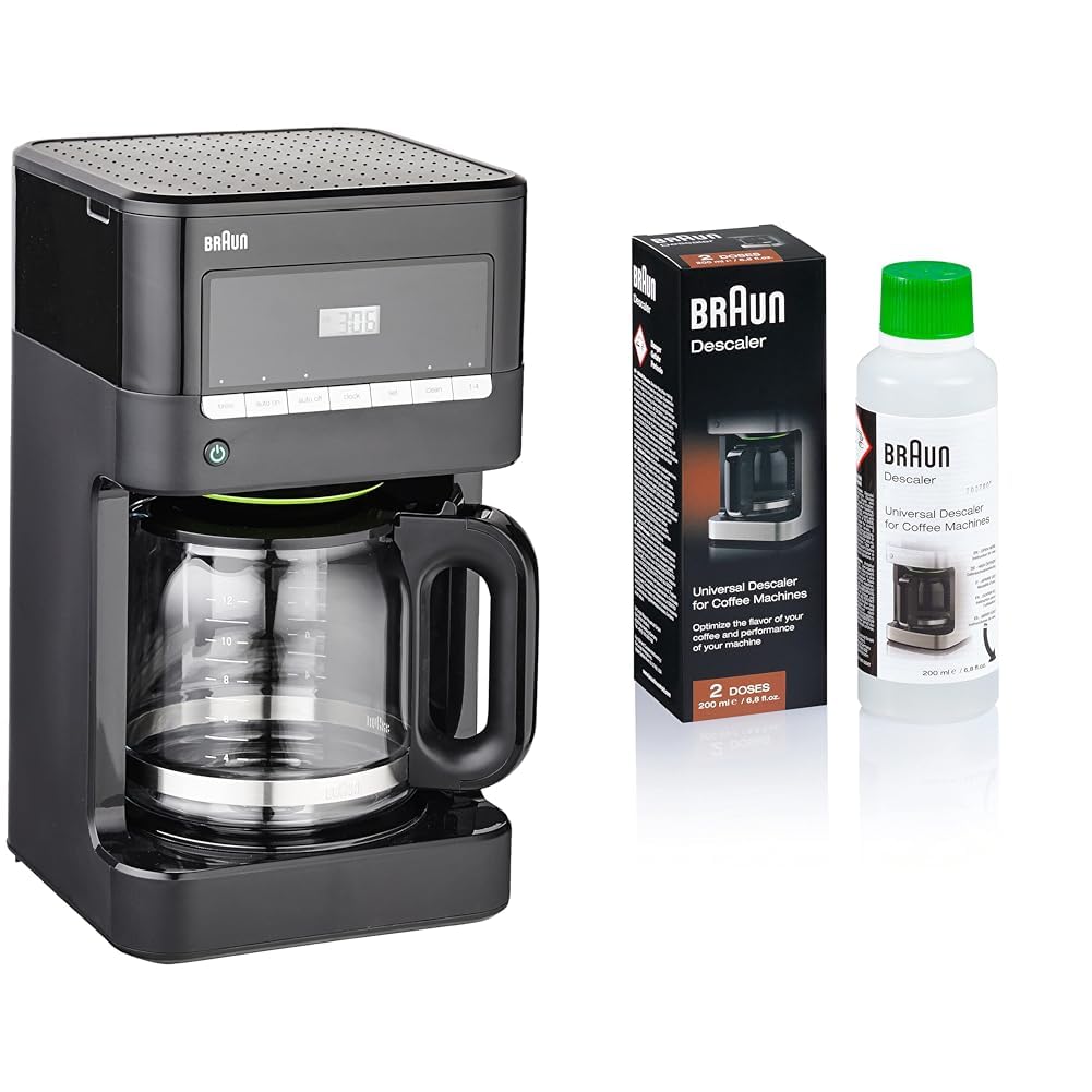 Braun Brew Sense 12-Cup Drip Coffee Maker (KF7000BK) Bundle