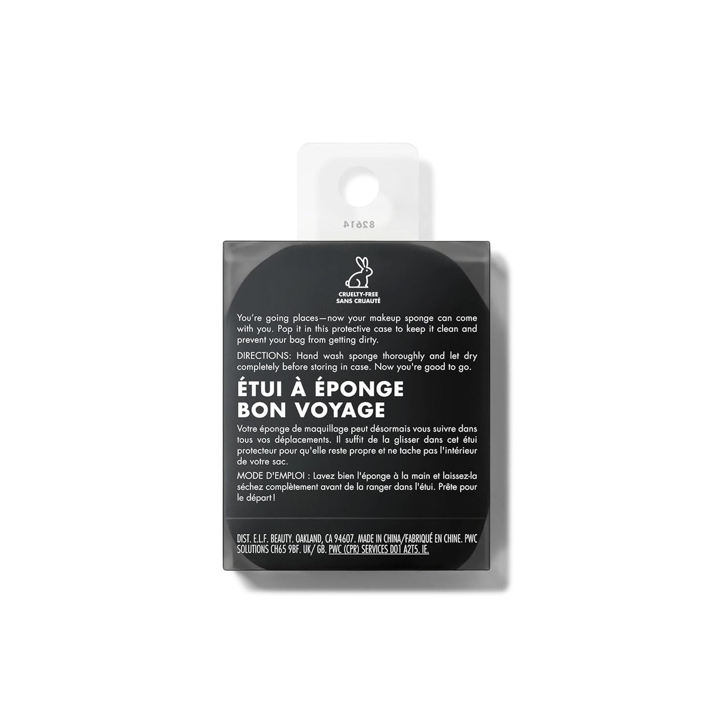 e.l.f. Safe Travels Sponge Case, On-The-Go, Breathable Beauty Sponge Protection From Dirt & Grimes, Durable Silicon Holder, Vegan & Cruelty-Free