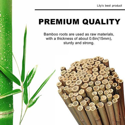 HOPELF 50 Pack 3ft Bamboo Plant Stakes for Wood Garden Sticks，Wooden Plant Supports，Bamboos，Trellis，Crafts, More Size Choices 8"/12"/16"//2'/3'/4'/5'/6'