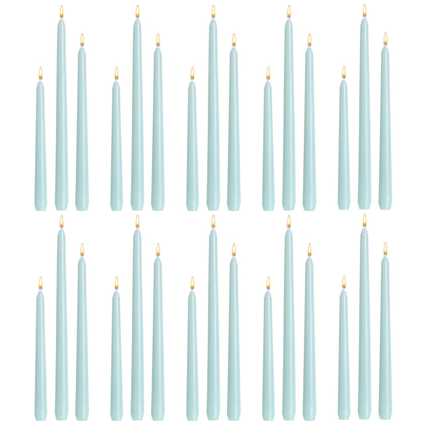 MTLEE Taper Candles 8/10/12 Multi Height Unscented Taper Candles 8 Burn Hours for Dinner Decorative Home Decoration Fall Thanksgiving Wedding Party Candlesticks(Bean Green,36)