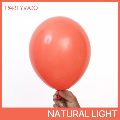 PartyWoo Coral Balloons - 140-Piece Latex Balloon Arch Kit for Weddings & Baby Showers | Various Sizes
