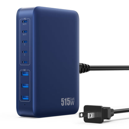 USB C Charger 200W USB C Charger Block,Upgraded GaN III 8-Port Fast Charging Station Hub,PD 65W Laptop Charging Adapter Compatible with MacBook Pro/Air,DELL,Steam Deck,iPhone 16/15/14,Galaxy S23/22