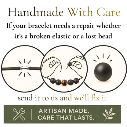 TEJO Natural Stone Beaded Bracelet – Handmade Energy Healing Bracelet for Men & Women, Yoga Chakra Jewelry Gift (Picasso Jasper Natural Stone Bracelet – for Women, 6.5 inches)