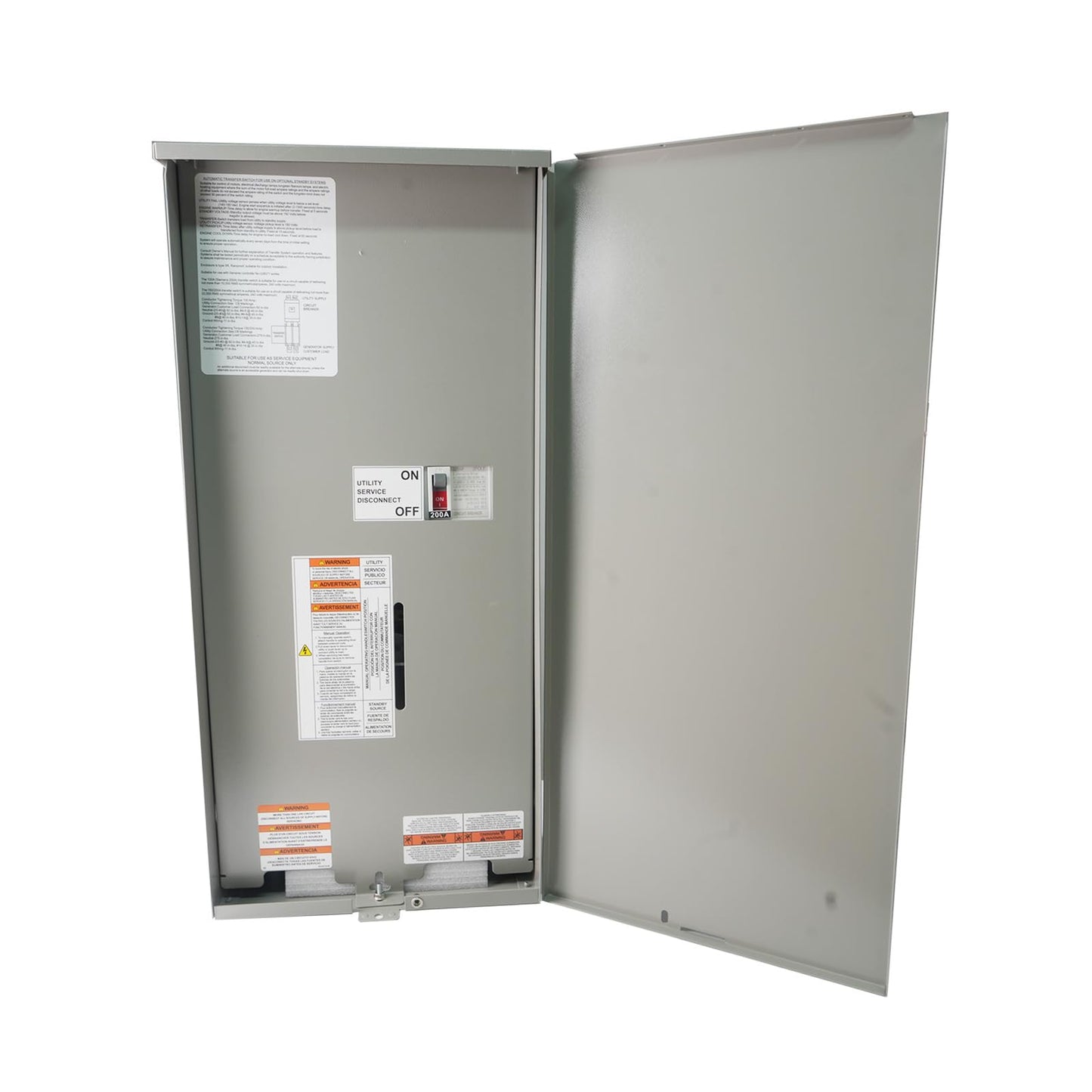 RXSW200A3 200 Amp Automatic Transfer Switch w/Power Management Replacement for Generac, Service Entrance Rated, NEMA 3R Aluminum Enclosure