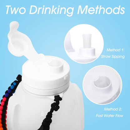 TakeToday Motivational Collapsible Water Bottle with Straw and Paracord Handle 1.2L 40 OZ Reusable Silicone Sports Water Jug with Time Marker Leakproof Large Water Bottles for Yoga Outdoors