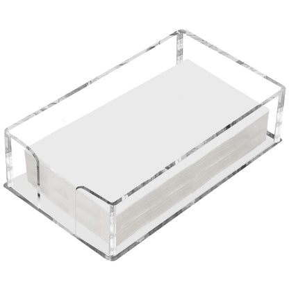 Fengzhe Acrylic Guest Towel Napkin Holder, Clear Bathroom Paper Hand Towels Storage Tray, Disposable Paper Towel Holder for Bathroom, Kitchen, Parties, Weddings, and Various Events 8.5x4.9x2.4 inches