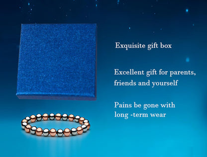 Copper Bracelet with Magnet Womens Copper Bracelets , Healing Better Health for Woman and Man, Hematite Magnetic Copper Bracelet, New Year Gift, Valentine's Day, Gift for Parents Mother's Day, Pulsera De Cobre Para Mujer for Parents, Mom Presents One Pack