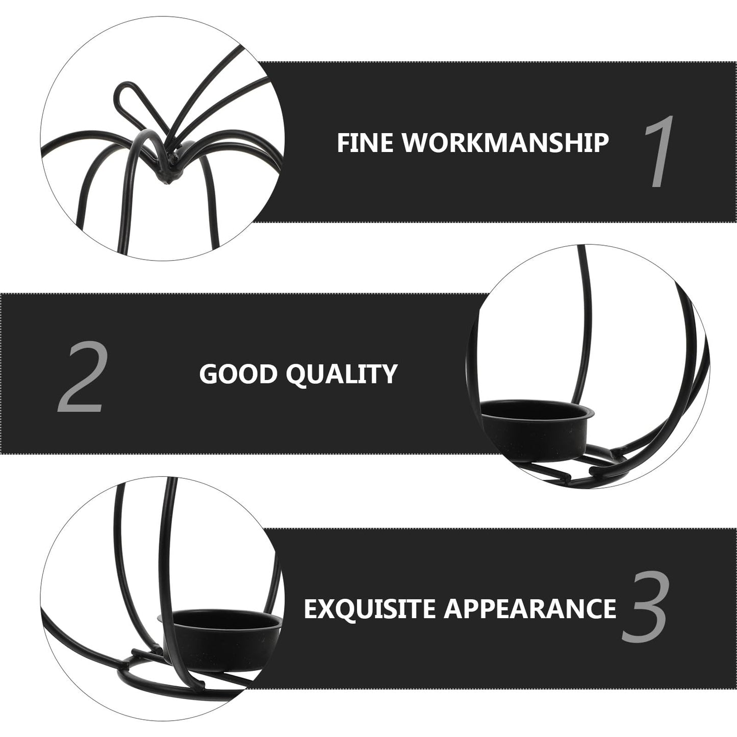OSOLADY Creative Retro Iron Candlestick Holder Elegant Wrought Candleholder Ornament for Home Wedding Party Table Decoration Rustic Dinner Centerpiece