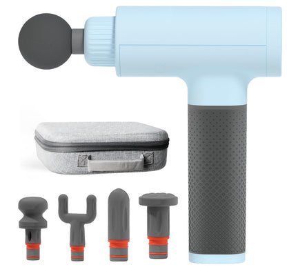 Sharper Image Powerboost Massage Gun – Deep Tissue Percussion Massager| 5 Attachments, 6 Speed| Shoulder Back Leg Muscle Recovery & Pain Relief Massage Tool| Massager Gun| Men & Women Gift