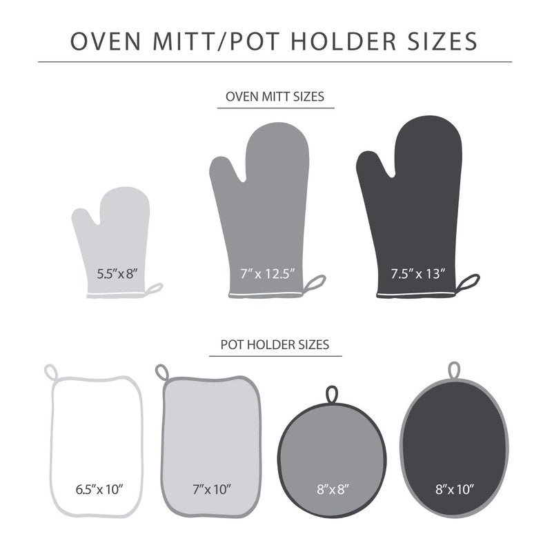 KitchenAid Asteroid Mini Oven Mitt Set, 5.5"x8", Black, 2 Piece