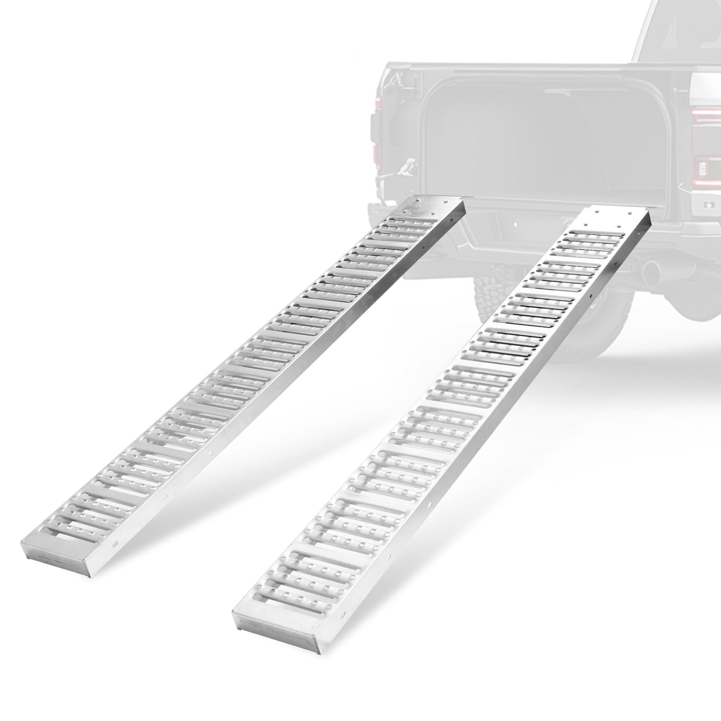 Rockland 72" x 9" Steel Truck Ramps, 1000 LBS Capacity, Portable Trailer Ramps for Motorcycles, Ebikes, Dirtbikes and ATVs, Heavy Duty Loading Ramps Ideal for Trailer Pickup Truck, 2 Pcs