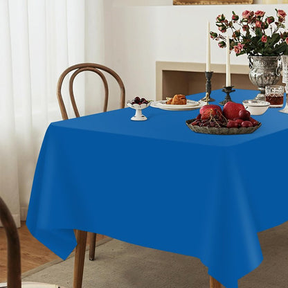 YSYJ 3 Pack Royal Blue Plastic Tablecloth Disposable Rectangular Table Cloth 54 x 108 Inch Table Cover for Parties