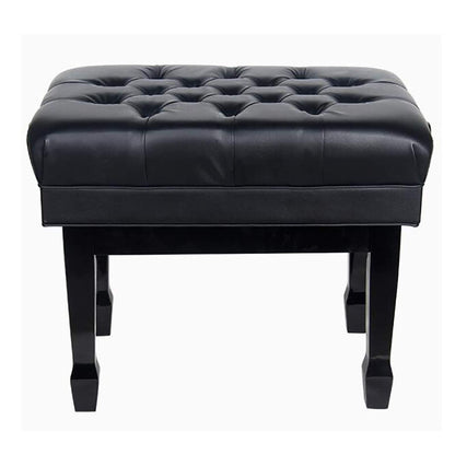Leather Piano Bench Luxury Stool Solid Wood with Large Storage Box Adjustable Height Comfortable and Ergonomic zwart (zwart One Size)