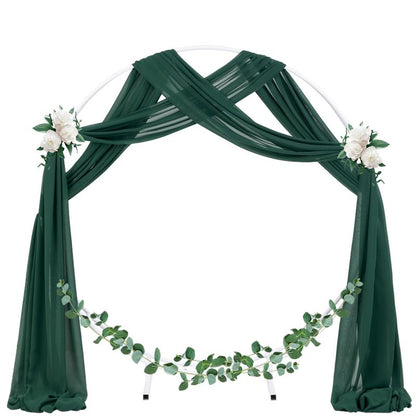Socomi Wedding Arch Draping Fabric 2 Panels 29" x 19Ft Emerald Green Sheer Chiffon Curtain Drapes 6 Yards for Wedding Ceremony Birthday Party Decoration