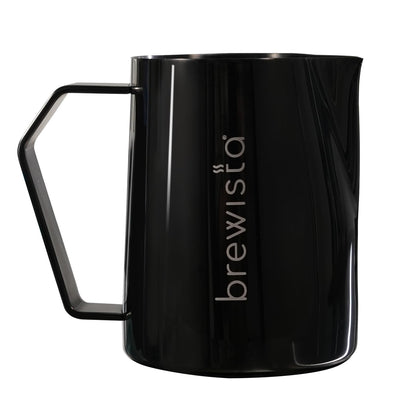 Brewista Precision Milk Frothing Pitcher, Steaming Jug, Coffee, Espresso Machine Accessories for Barista, Latte Art, Cappuccino, Stainless Steel Cup, 24 oz/720 ml, Matte Black