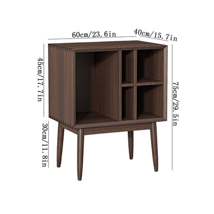 rG5iVb0 CD Storage Rack Retro Vinyl Record Cabinet Magazine Storage Bookcase Wooden Sofa Sideboard