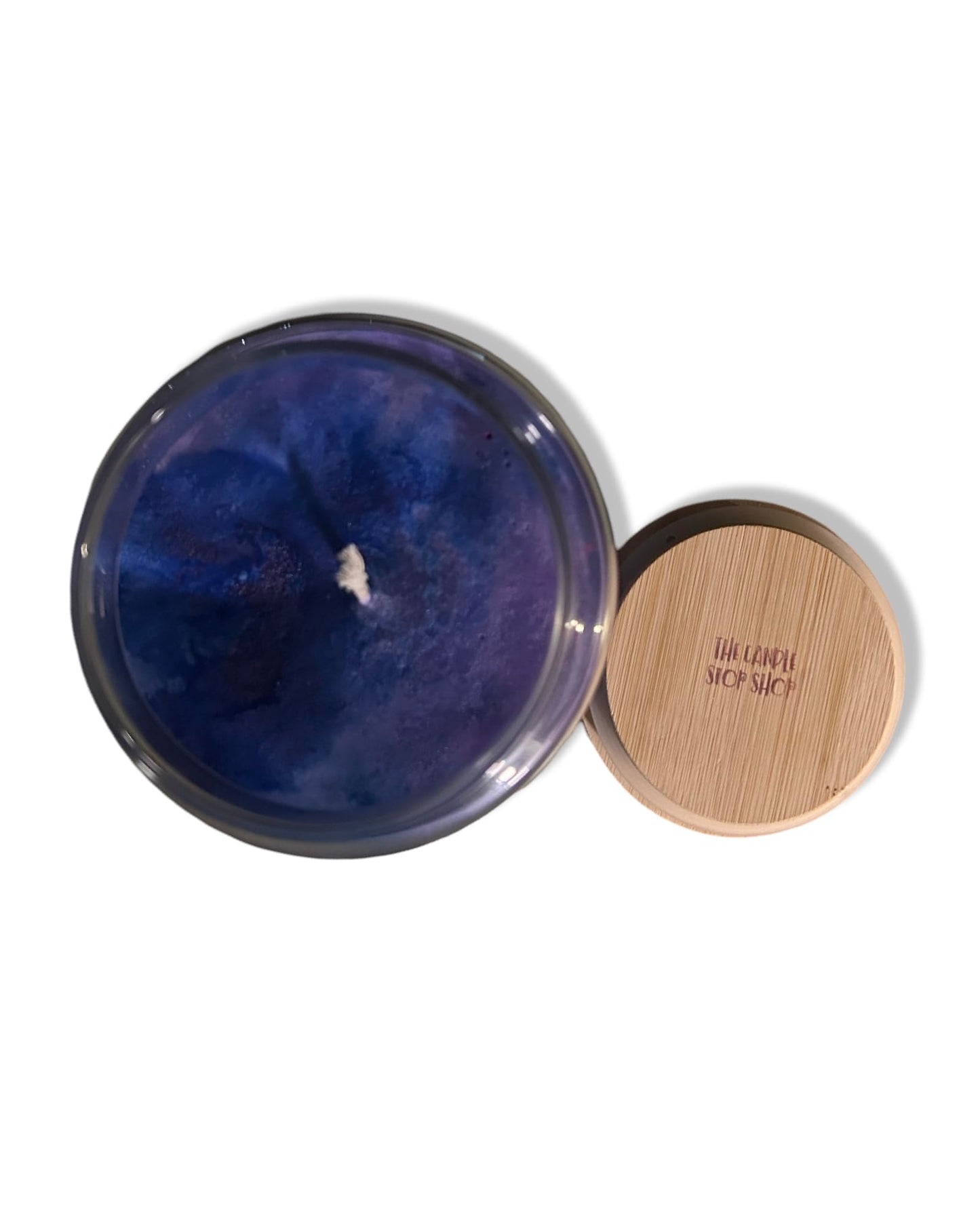 Luxury Galaxy Candle | The Candle Stop Shop | 100% Soy | Lavender & Violet Scented | Purple, Blue, and Pink