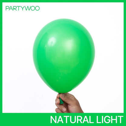 PartyWoo Green Balloons 100 pcs Different Sizes of 36 18 12 10 5 Inch Green Balloon Arch Kit Garland for Birthday Baby Shower Graduation Dinosaur Jungle Golf Football Theme Party Decorations Green-Y24