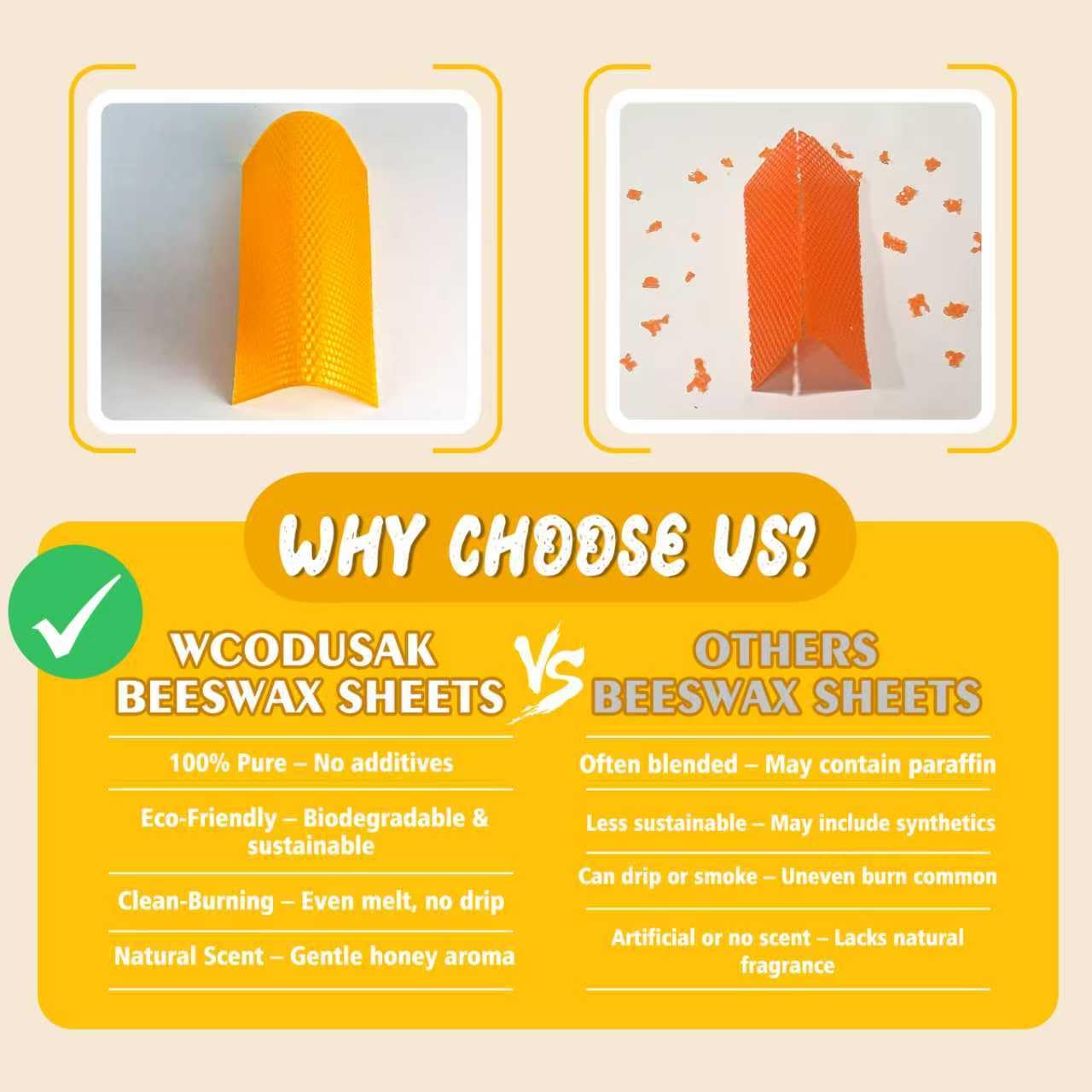 WcoDusak Beeswax Candle Making Kit for Kids, 100% Pure Beeswax Sheet for Candle Making with 20 Colorful Sheets, 8 Press-Out Molds, Glass Candle Holders & Complete Gift Supplies Creative DIY Craft