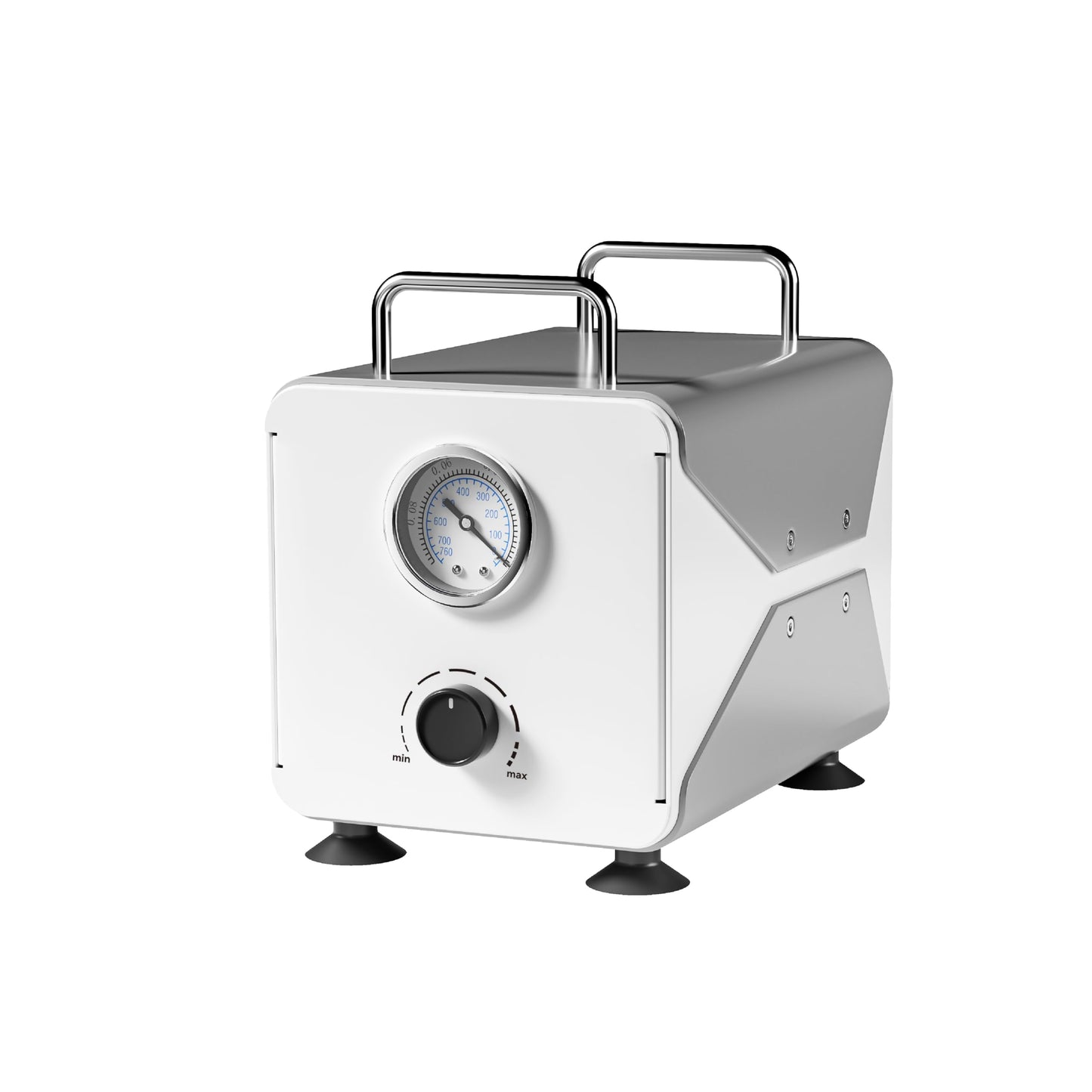 Xiuilab Vacuum Pump Dual-Purpose Diaphragm Pump 48W 30L/min Oil-Free Lab Pump with Dual-Scale Gauge Adjustable Speed Suction & Pressure Low Noise Continuous Duty for Filtration