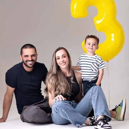 Yellow Number 1 Balloon 40 Inch, 1st Birthday Balloon for Baby Boy Girl Toddler First Birthday Decorations, Shiny Yellow Party Supplies