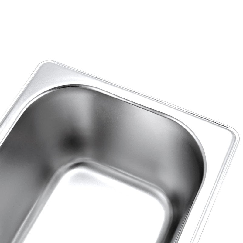 JAPCHET 8 Pack 1/6 Size 2-1/2 Inch Deep Steam Pan, Steam Table Chafer Pan, Stainless Steel Hotel Pan Food Pan for Buffet, Restaurants, Catering