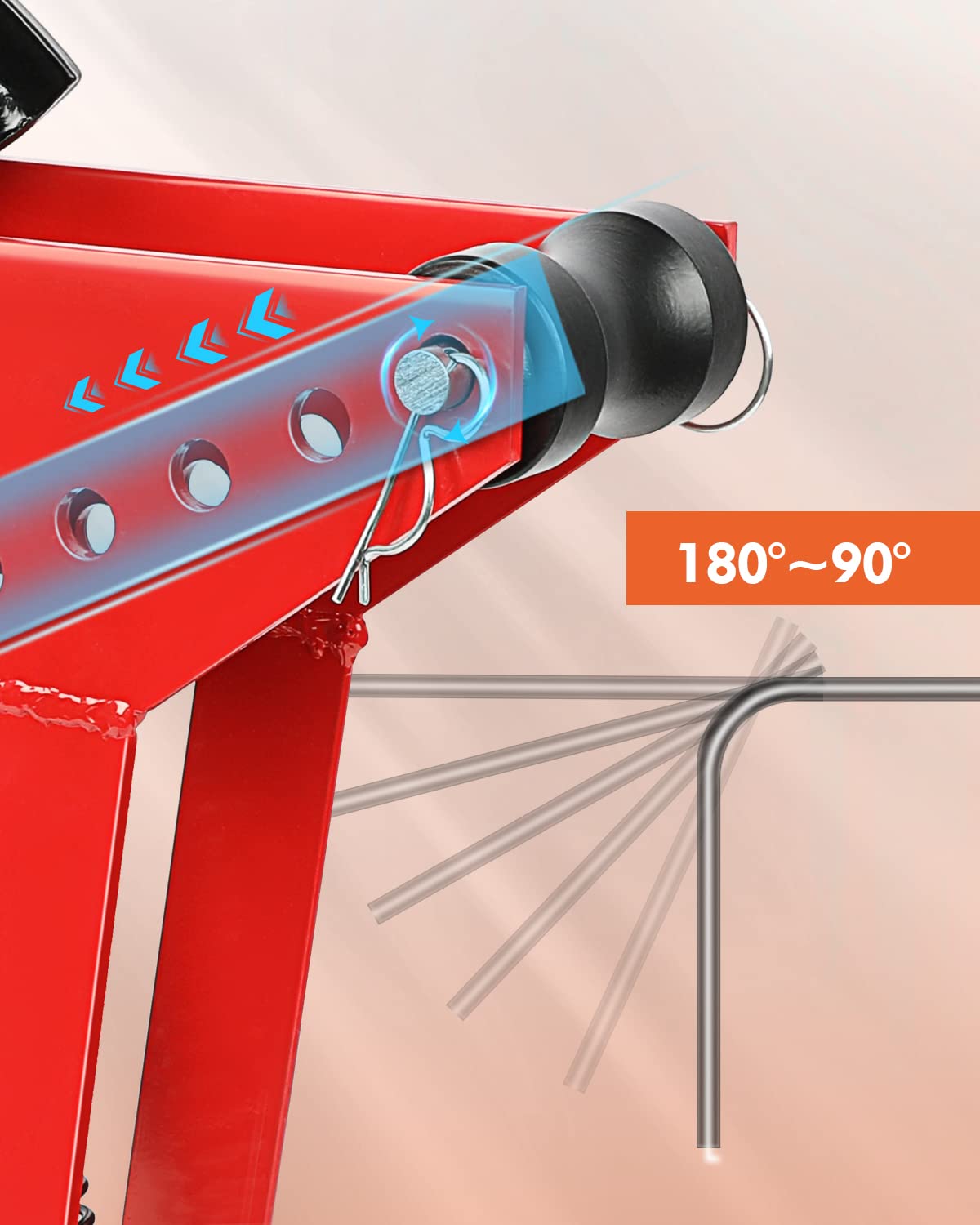 FAHKNS Hydraulic Pipe Bender 12 Ton Manual Copper Exhaust Bender Tool with 6 Dies (1/2,3/4,1,1-1/4,1-1/2,2") 90-180 Degree Adjustable Rollers Bending Steel Iron Metal Ratcheting Tube