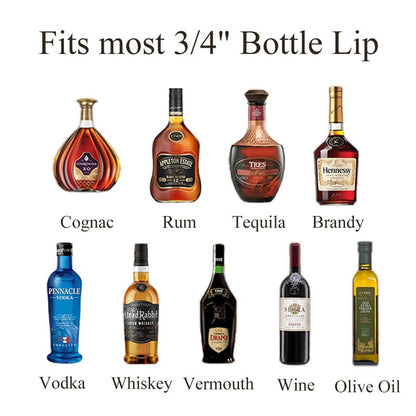 20 Pack Liquor Pour Spout, Liquor Bottle Pourers, Pour Spouts for Liquor Bottles with Dust Caps Seal Covers, Bar Tool, Hygienic, Dishwasher Safe